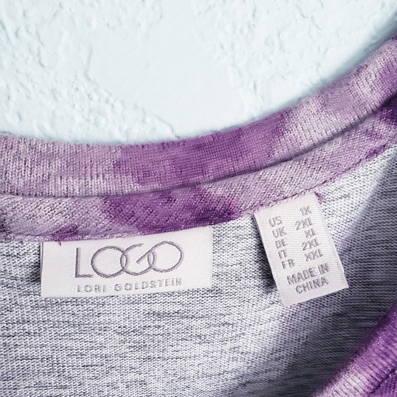 Logo Purple Tie Dye Long Sleeve Maxi Dress - Picture 5 of 8